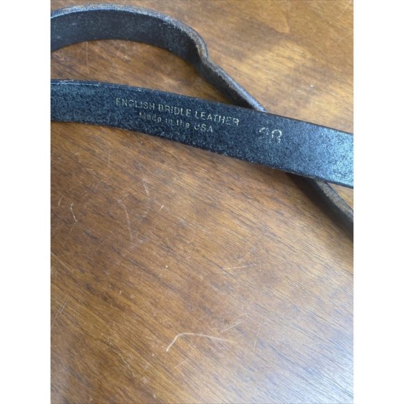 Tory English Bridle Leather Belt Black Women’s Sz 28 Style 2134 Stitched 3/4\